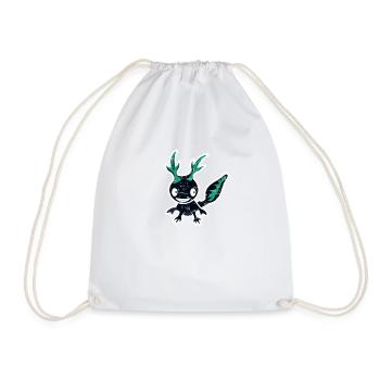 Mignon kawaii axolotl design couleurs négatives - Sac de sport léger - blanc - Devant