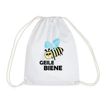 Geile Biene - Turnbeutel - Weiß - Vorne