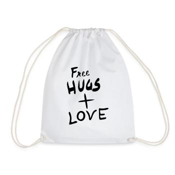 Câlins gratuits plus amour - Sac de sport léger - blanc - Devant