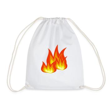 Flammen Feuer - Turnbeutel - Weiß - Vorne