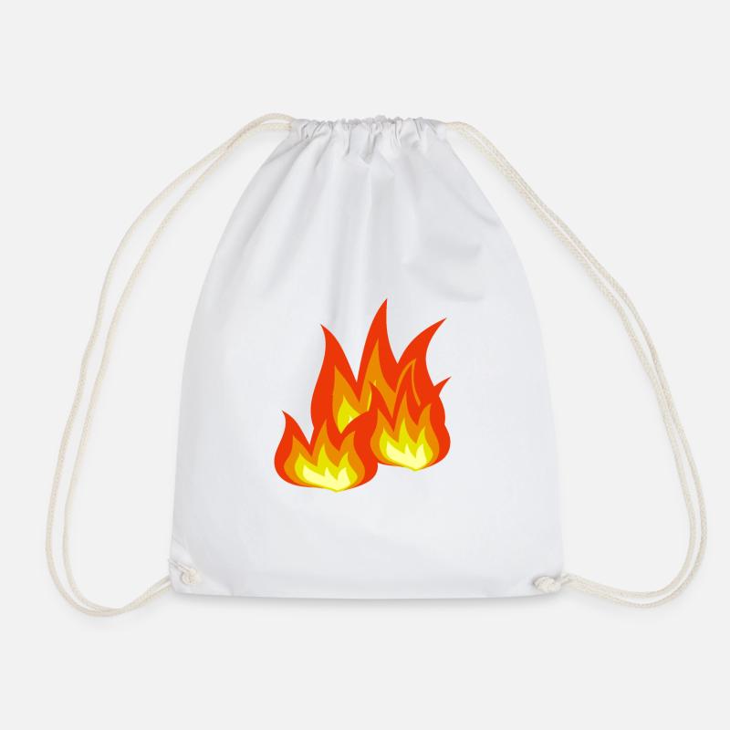 Flammen Feuer - Turnbeutel - Weiß