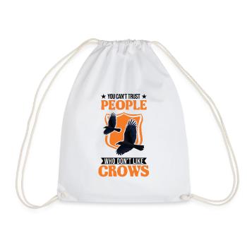 Crow Raven Crow Crow Husbandry Crow Breeder - Drawstring Bag - white - Front
