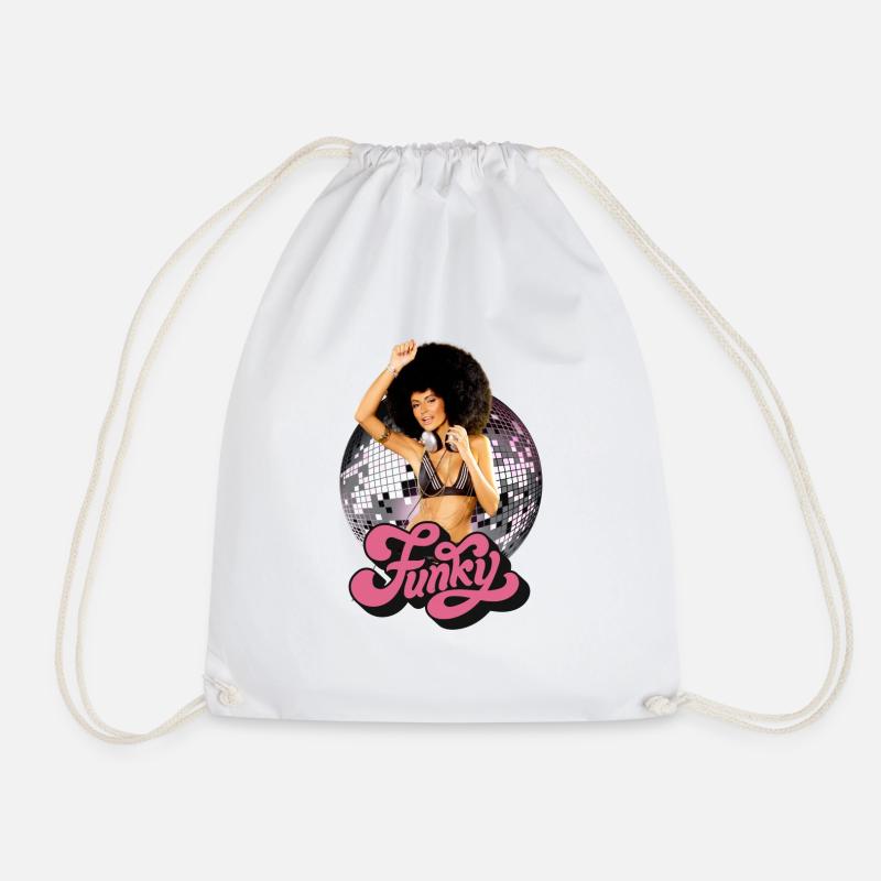 Funky Woman - Drawstring Bag - white