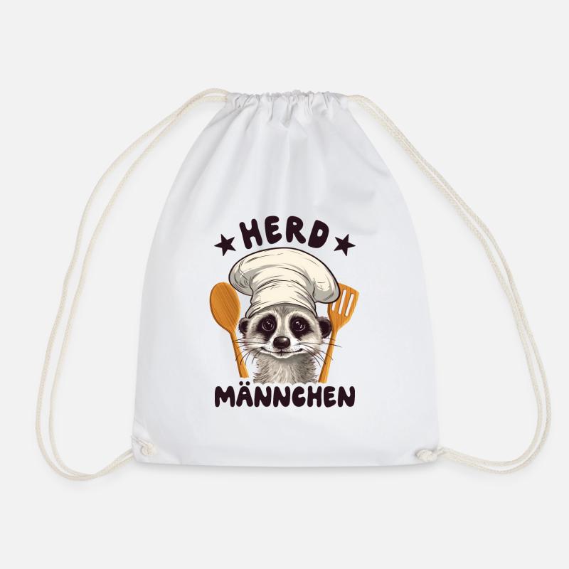 Herdmännchen Erdmännchen Koch - Turnbeutel - Weiß