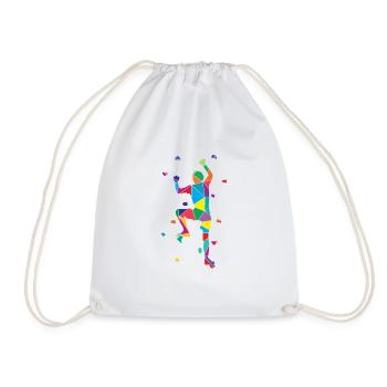 Climber Polygon Climbing - Drawstring Bag - white - Front