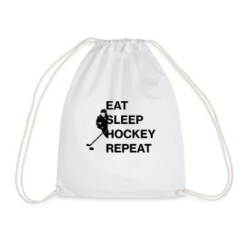 MANGER, DORMIR, HOCKEY, Berger préféré, sport préféré - Sac de sport léger - blanc - Devant