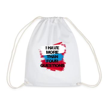 J’ai plus de quatre questions vintage simple - Sac de sport léger - blanc - Devant