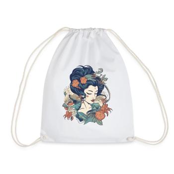 Femme rétro - Sac de sport léger - blanc - Devant