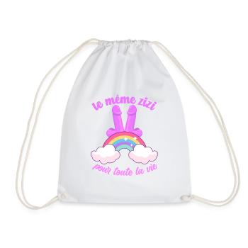 idée Cadeau EVJF Future Mariée Humour Zizi Bride - Sac de sport léger - blanc - Devant