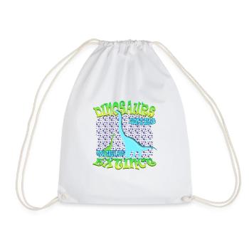 DINOSAURE N’a pas lu 5 - Sac de sport léger - blanc - Devant