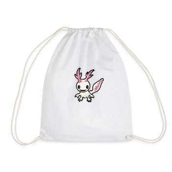 Mignon Kawaii Axolotl - Sac de sport léger - blanc - Devant