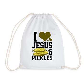 Inspiration Cornichon Prière catholique Amour - Sac de sport léger - blanc - Devant