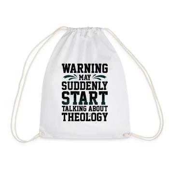 Inspiring Fighting Prayer Uplifting Theologists - Drawstring Bag - white - Front