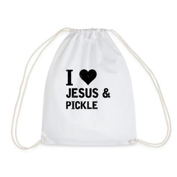 Inspiration Cornichon Prière catholique Amour - Sac de sport léger - blanc - Devant