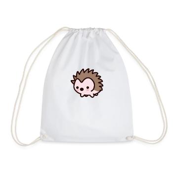 Mignon Kawaii Hedgehog Design - Sac de sport léger - blanc - Devant