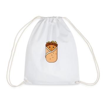 Döner Kebap Wrap Jufka Falaffel Design Kawaii - Sac de sport léger - blanc - Devant