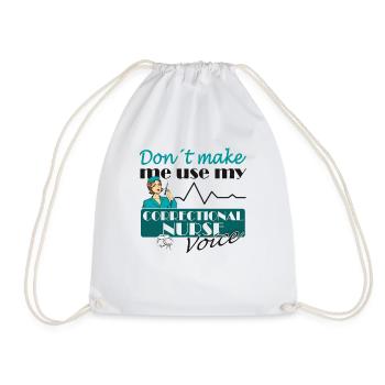 Prisons RN Correctional Nurse - Drawstring Bag - white - Front