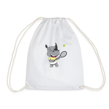 Le joueur de tennis Rhinoceros rit - Sac de sport léger - blanc - Devant