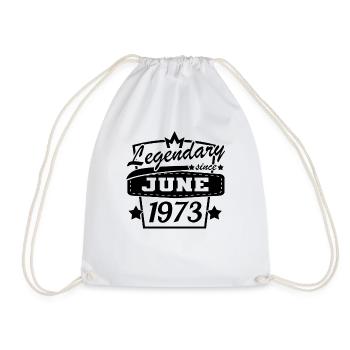 Jahrgang 1973 Geburtstag Sprüche - Turnbeutel - Weiß - Vorne