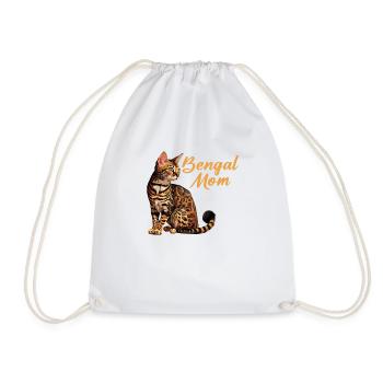 bengal cat, Rosetted Bengal Cat - Turnbeutel - Weiß - Vorne