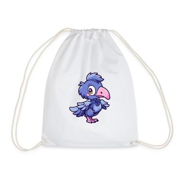 Danseur de bec-de-chaussure - Sac de sport léger - blanc - Devant