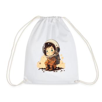 Niedliche und süße Astronauten Illustration - Turnbeutel - Weiß - Vorne