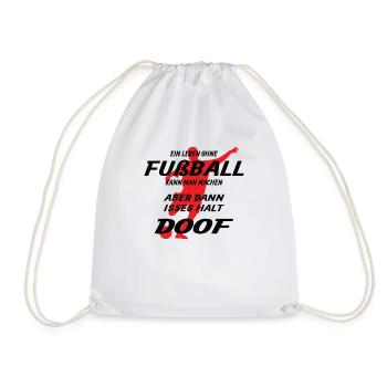 Fußballzubehör Geschenkidee Fußballfan - Turnbeutel - Weiß - Vorne