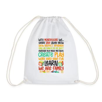 Motivational Daycare Teachers Appreciation - Drawstring Bag - white - Front