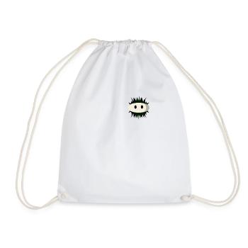 Kawaii Sea Urchin Pocket Design - Drawstring Bag - white - Front