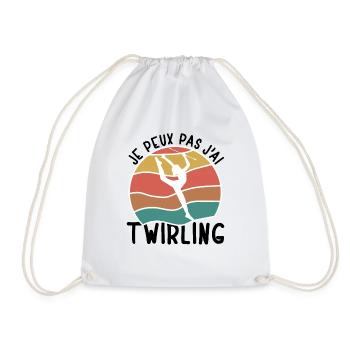 Je Peux Pas J'ai Twirling Vintage Twirling Bâton - Sac de sport léger - blanc - Devant