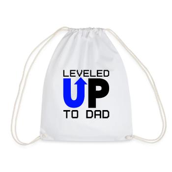 Dad Level Unlocked - Level up to Daddy Loading - Drawstring Bag - white - Front