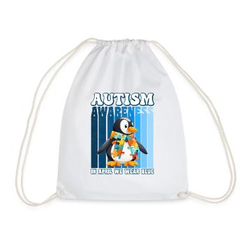 Autism Awareness Pinguin - Turnbeutel - Weiß - Vorne