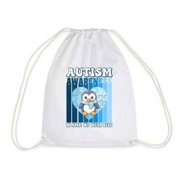 Autism Awareness Pinguin - Turnbeutel - Weiß - Vorne