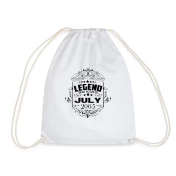 July 2005 Vintage Style Birthday - Drawstring Bag - white - Front