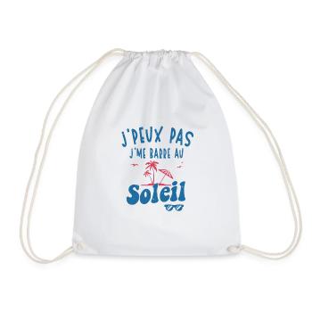 J'me Barre au Soleil | Vacances au soleil - Sac de sport léger - blanc - Devant