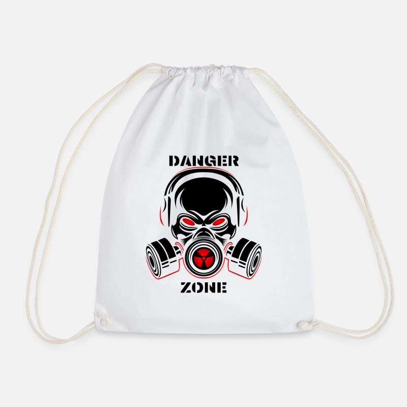 DANGER - Drawstring Bag - white