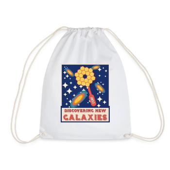 Discovering new galaxies - Drawstring Bag - white - Front