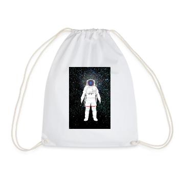 Mann im Weltall - Astronaut - Turnbeutel - Weiß - Vorne