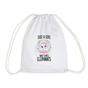 Juste une fille qui aime les éléphants - Sac de sport léger - blanc - Devant