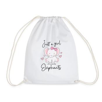 Juste une fille qui aime les éléphants - Sac de sport léger - blanc - Devant