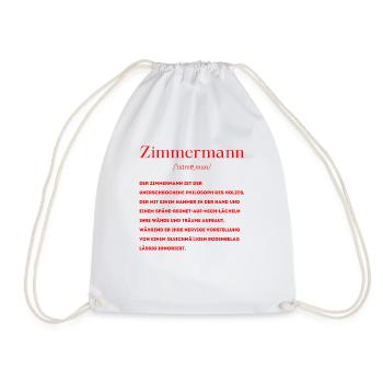 Zimmermann Definition - Turnbeutel - Weiß - Vorne
