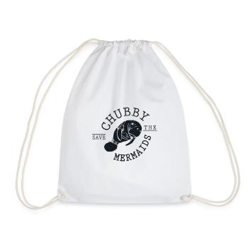 Novelty Saving Chubbiest Mermaids - Drawstring Bag - white - Front
