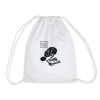 Novelty Saving Chubbiest Mermaids - Drawstring Bag - white - Front