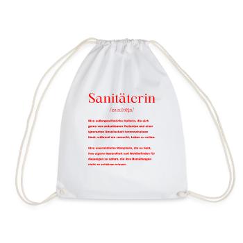Sanitäterin Definition - Turnbeutel - Weiß - Vorne
