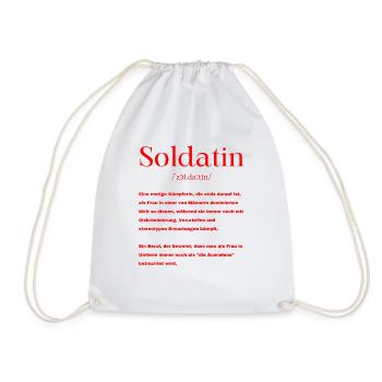 Soldatin Definition - Turnbeutel - Weiß - Vorne