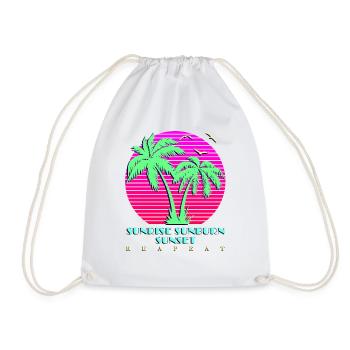 Sunrise Sunburn SunSet Repeat - Drawstring Bag - white - Front