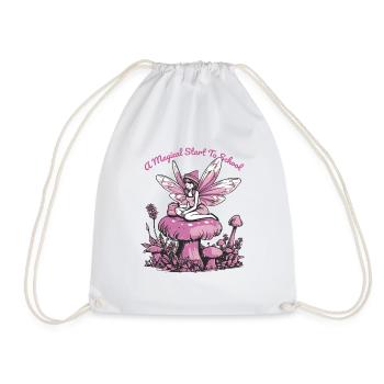 Retour à l’école 1ère année Filles Petite Fée - Sac de sport léger - blanc - Devant