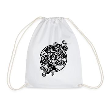 Vintage Steampunk Horloge Mécanique Sarcastique - Sac de sport léger - blanc - Devant