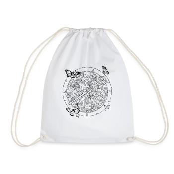 Humoristique Steampunk Horloge Mécanique Sarcastique - Sac de sport léger - blanc - Devant