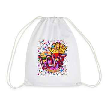Amateur de restauration rapide - Sac de sport léger - blanc - Devant